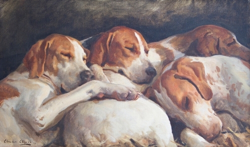 Four Hounds Asleep by Charles Church